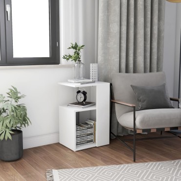 vidaXL Τραπέζι Βοηθητικό Λευκό 36x30x56cm από Επεξ. Ξύλο 1 τεμ.