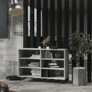 vidaXL Ραφιέρα Γκρι Σκυροδέματος 103,5x35x70cm από Επεξεργ. Ξύλο 1 τεμ.