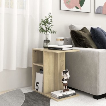 vidaXL Τραπέζι Βοηθητικό Sonoma Δρυς 50x30x50cm Επεξ. Ξύλο 1 τεμ.