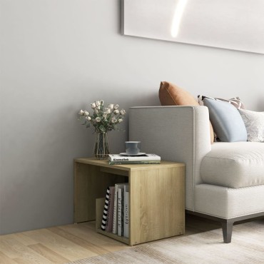 vidaXL Τραπεζάκι Βοηθητικό Sonoma Δρυς 59x36x38cm από Επεξ. Ξύλο 1 τεμ.