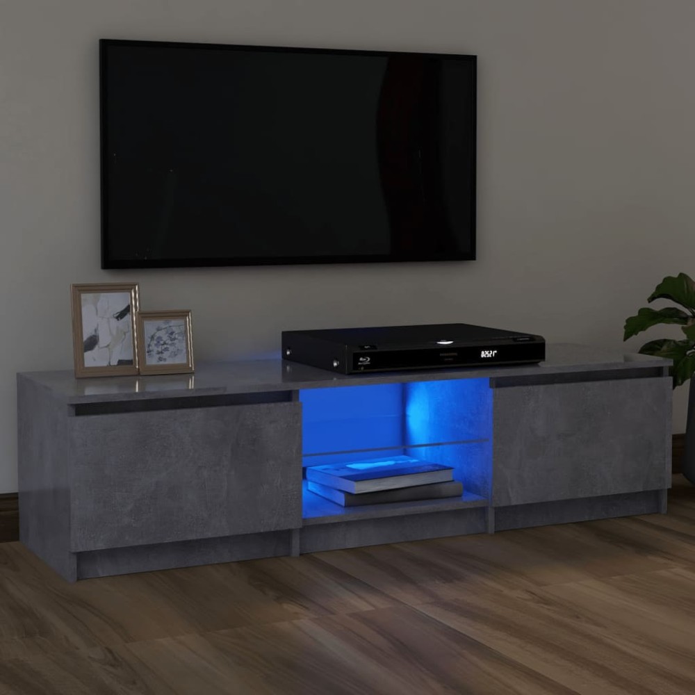vidaXL Έπιπλο Τηλεόρασης με LED Γκρι Σκυρδέματος 120x30x36cm