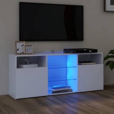 vidaXL Έπιπλο Τηλεόρασης με LED Λευκό 120x30x50cm
