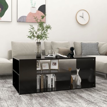 vidaXL Τραπεζάκι Σαλονιού Μαύρο 100x50x40cm Επεξεργασμένο Ξύλο 1 τεμ.