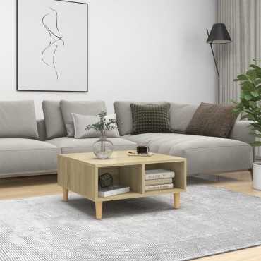vidaXL Τραπεζάκι Σαλονιού Sonoma Δρυς 60x60x30cm Επεξεργασμένο Ξύλο 1 τεμ.