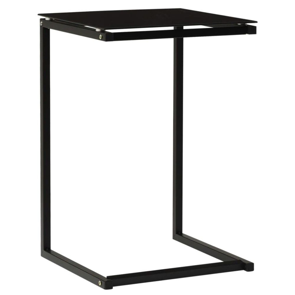 vidaXL Τραπέζι Κονσόλα Μαύρο 40x40x60cm από Ψημένο Γυαλί 1 τεμ.
