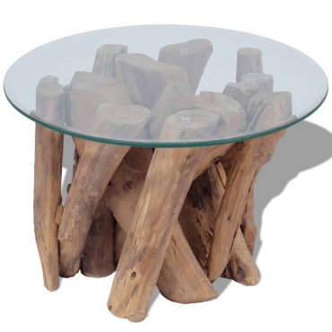 vidaXL Τραπεζάκι Σαλονιού από Μασίφ Ξύλο Teak 60x40cm 1 τεμ.