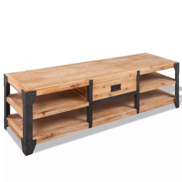 vidaXL Έπιπλο Τηλεόρασης 140x40x45cm από Μασίφ Ξύλο Ακακίας