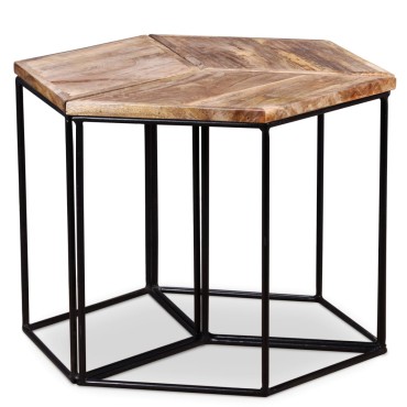 vidaXL Τραπεζάκι Σαλονιού 56x48x40cm από Μασίφ Ξύλο Μάνγκο 1 τεμ.