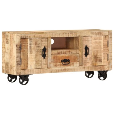 vidaXL Έπιπλο Τηλεόρασης 110x30x50cm από Ακατέργαστο Ξύλο Μάνγκο