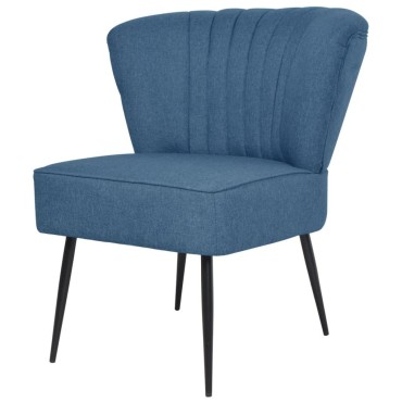 vidaXL Πολυθρόνα Cocktail Μπλε Υφασμάτινη 64x73x81cm 1 τεμ.
