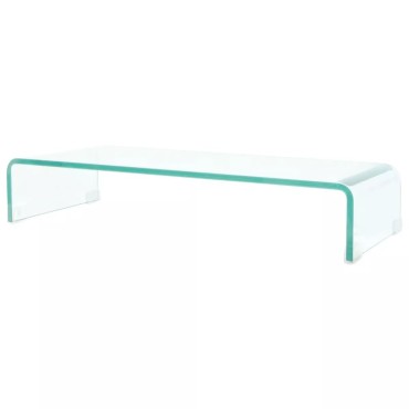 vidaXL Βάση Τηλεόρασης/Οθόνης Διάφανη 70x30x13cm Γυάλινη