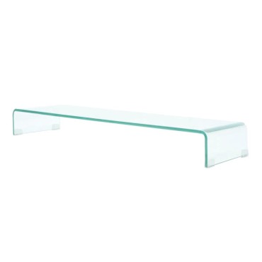 vidaXL Βάση Τηλεόρασης/Οθόνης Διάφανη 100x30x13cm Γυάλινη