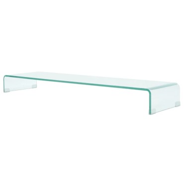 vidaXL Βάση Τηλεόρασης/Οθόνης Διάφανη 120x30x13cm Γυάλινη
