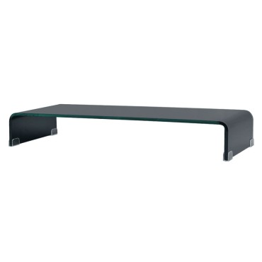vidaXL Βάση Τηλεόρασης/Οθόνης Μαύρη 90x30x13cm Γυάλινη