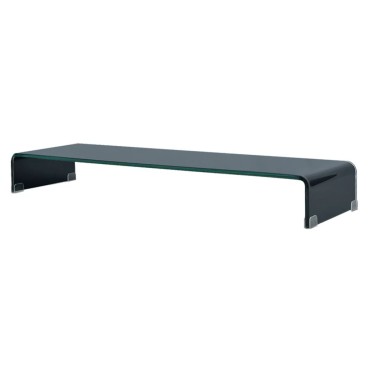 vidaXL Βάση Τηλεόρασης/Οθόνης Μαύρη 100x30x13cm Γυάλινη