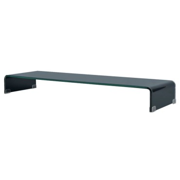 vidaXL Βάση Τηλεόρασης/Οθόνης Μαύρη 120x30x13cm Γυάλινη