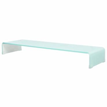 vidaXL Βάση Τηλεόρασης/Οθόνης Πράσινη 100x30x13cm Γυάλινη