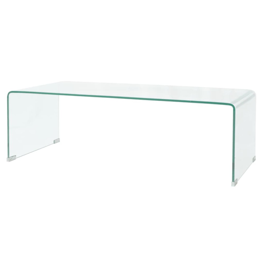 vidaXL Τραπεζάκι Σαλονιού Διάφανο 98x45x30cm από Ψημένο Γυαλί 1 τεμ.
