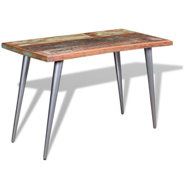 vidaXL Τραπεζαρία 120x60x76cm από Μασίφ Ανακυκλωμένο Ξύλο 1 τεμ.
