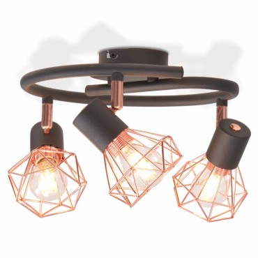 vidaXL Φωτιστικό Σποτ Ράγα με 3 Λαμπτήρες LED Filament 12 W