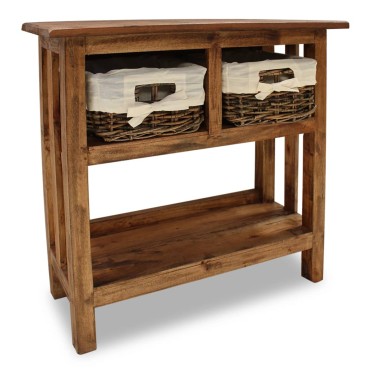 vidaXL Τραπέζι Κονσόλα 69x28x70cm από Μασίφ Ξύλο Μαόνι 1 τεμ.