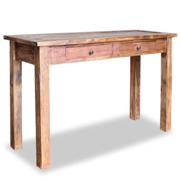 vidaXL Τραπέζι Κονσόλα 123x42x75cm από Μασίφ Ξύλο Μαόνι 1 τεμ.