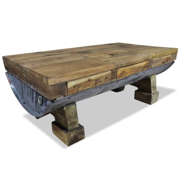 vidaXL Τραπεζάκι Σαλονιού 90x50x35cm από Μείγμα Ανακυκλωμένων Ξύλων 1 τεμ.