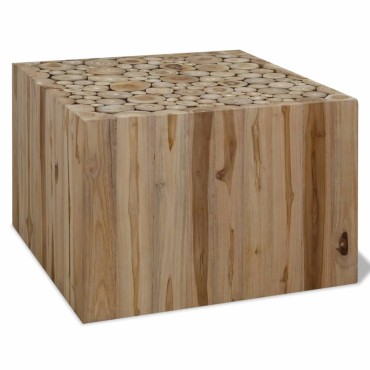vidaXL Τραπεζάκι Σαλονιού 50x50x35cm από Αληθινό Ξύλο Teak 1 τεμ.