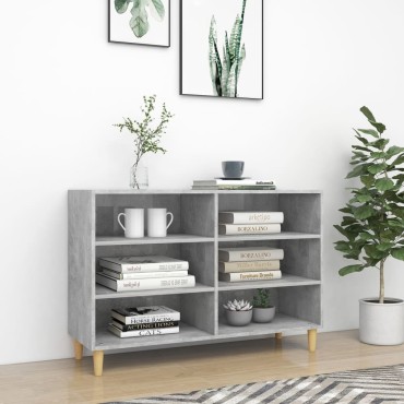 vidaXL Ραφιέρα Γκρι Σκυροδέματος 103,5x35x70cm από Επεξεργ. Ξύλο 1 τεμ.