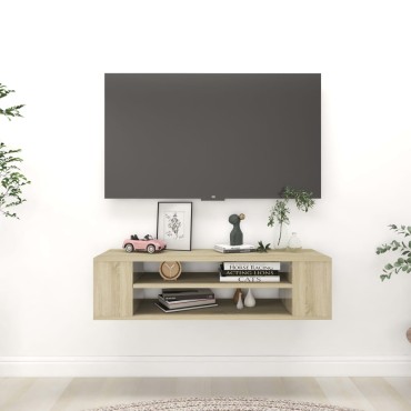 vidaXL Έπιπλο Τηλεόρασης Κρεμ. Sonoma Δρυς 100x30x26,5cm Επεξ. Ξύλο