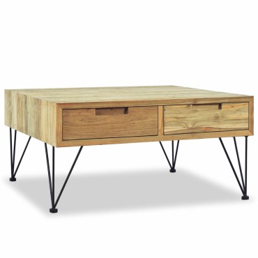 vidaXL Τραπεζάκι Σαλονιού 80x80x40cm από Μασίφ Ξύλο Teak 1 τεμ.