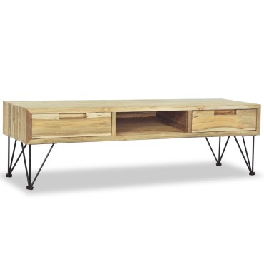 vidaXL Έπιπλο Τηλεόρασης 120x35x35cm από Μασίφ Ξύλο Teak