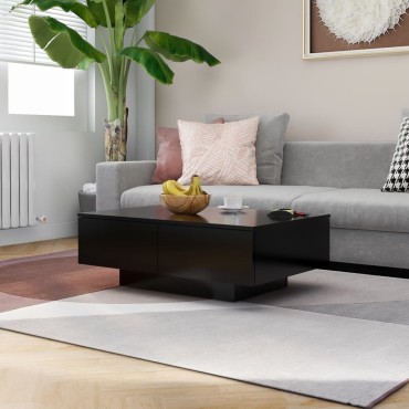 vidaXL Τραπεζάκι Σαλονιού Μαύρο 90x60x31cm από Επεξ. Ξύλο 1 τεμ.