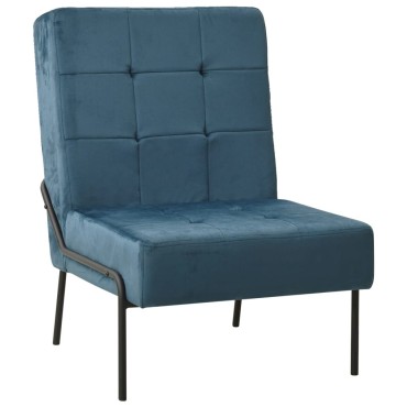 vidaXL Καρέκλα Χαλάρωσης 65x79x87 Μπλε Βελούδινη 65x79x87cm 1 τεμ.