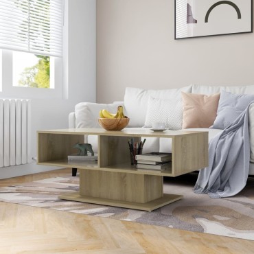 vidaXL Τραπεζάκι Σαλονιού Sonoma Δρυς 103,5x50x44,5cm Επεξ. Ξύλο 1 τεμ.