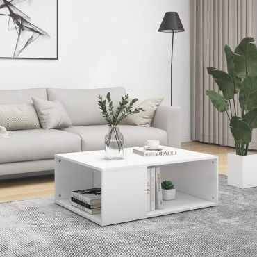 vidaXL Τραπεζάκι Σαλονιού Λευκό 90x67x33cm Επεξεργασμένο Ξύλο 1 τεμ.