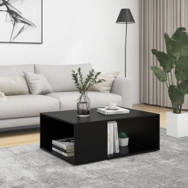 vidaXL Τραπεζάκι Σαλονιού Μαύρο 90x67x33cm Επεξεργασμένο Ξύλο 1 τεμ.