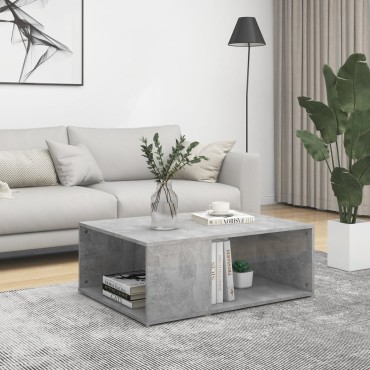 vidaXL Τραπεζάκι Σαλονιού Γκρι Σκυροδέματος 90x67x33cm Επεξ. Ξύλο 1 τεμ.