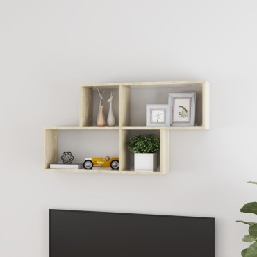 vidaXL Ράφι Τοίχου Sonoma Δρυς 100x18x53cm από Επεξεργασμένο Ξύλο 1 τεμ.