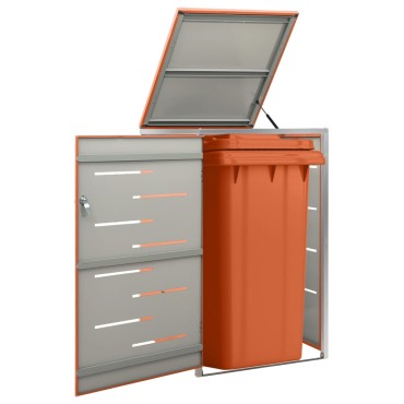 vidaXL Πλαίσιο για Κάδο Απορρ. με Ρόδες 69x77,5x112,5 εκ Αν. Ατσάλι
