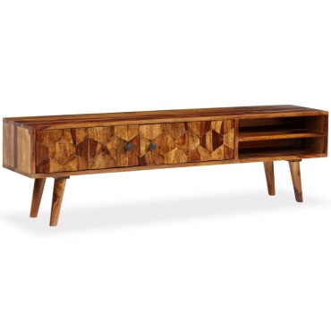 vidaXL Έπιπλο Τηλεόρασης 140x30x40cm από Μασίφ Ξύλο Sheesham