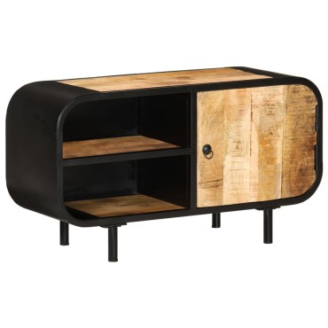 vidaXL Έπιπλο Τηλεόρασης 90x30x48cm από Ακατέργαστο Ξύλο Μάνγκο