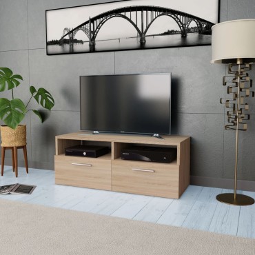 vidaXL Έπιπλο Τηλεόρασης Χρώμα Δρυς 95x35x36cm από Επεξ. Ξύλο