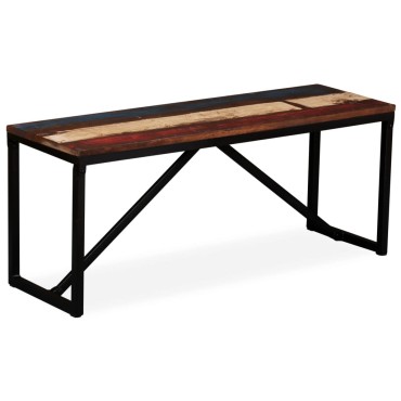 vidaXL Πάγκος 110x35x45cm από Μασίφ Ανακυκλωμένο Ξύλο 1 τεμ.