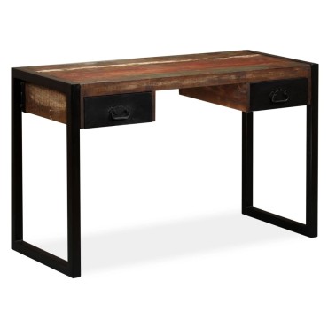 vidaXL Γραφείο με 2 Συρτάρια 120x50x76cm από Μασίφ Ανακυκλωμένο Ξύλο 1 τεμ.