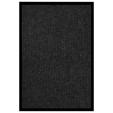 vidaXL Πατάκι Εισόδου Ριγέ Ανθρακί 80 x 120 εκ.