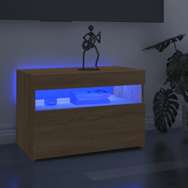 vidaXL Έπιπλο Τηλεόρασης με LED Sonoma Δρυς 60x35x40cm