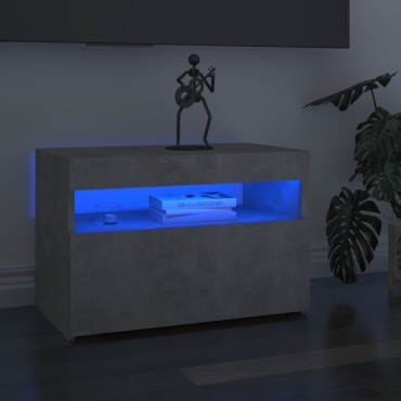 vidaXL Έπιπλο Τηλεόρασης με LED Γκρι Σκυροδέματος 60 x 35 x 40 εκ.