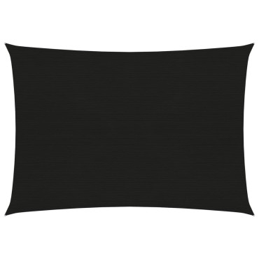 vidaXL Πανί Σκίασης Μαύρο 2,5 x 3,5 μ. από HDPE 160 γρ./μ²