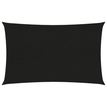 vidaXL Πανί Σκίασης Μαύρο 2,5 x 4,5 μ. από HDPE 160 γρ./μ²